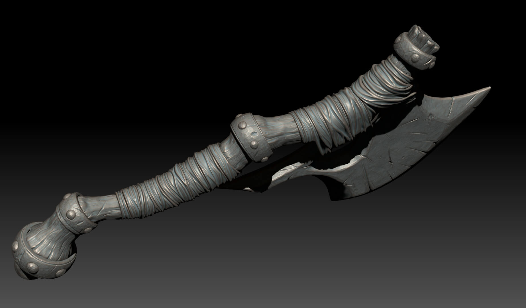 Stylized Axe - 3D Modeling and Texturing