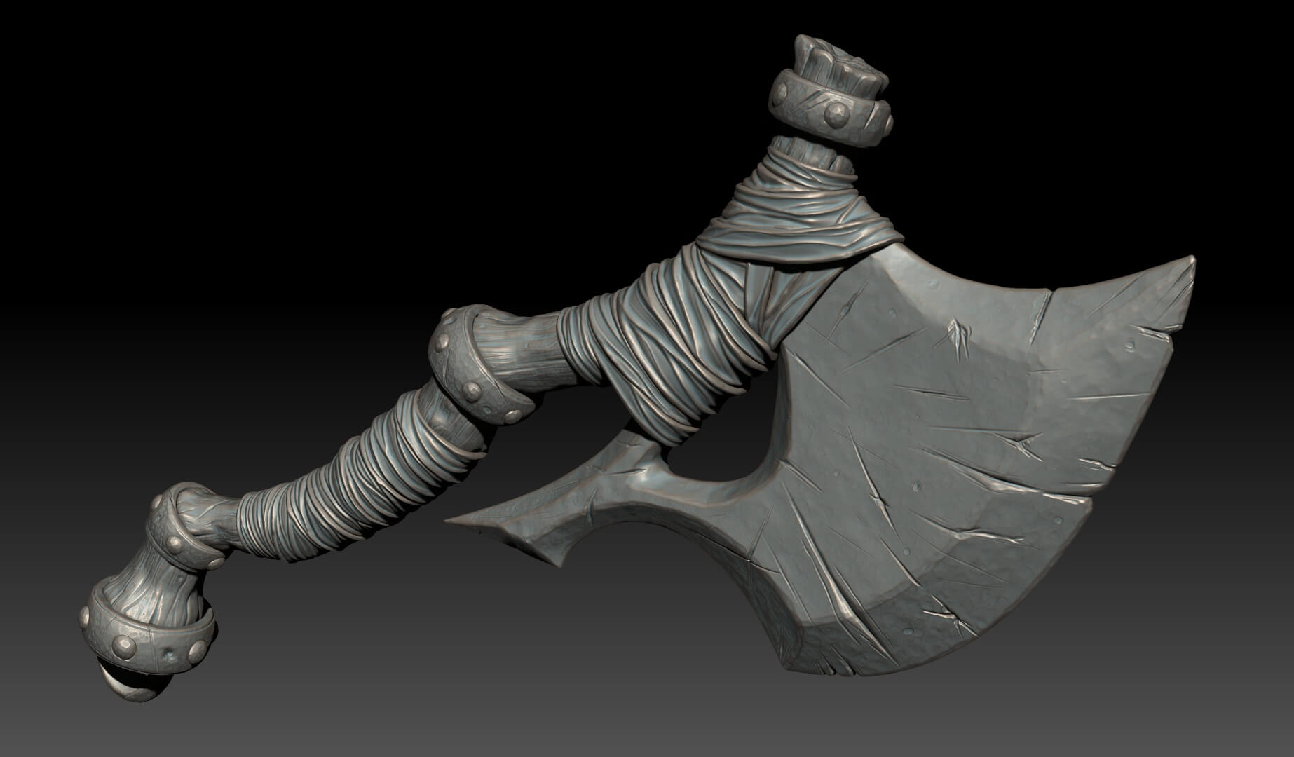 Stylized Axe - 3D Modeling and Texturing