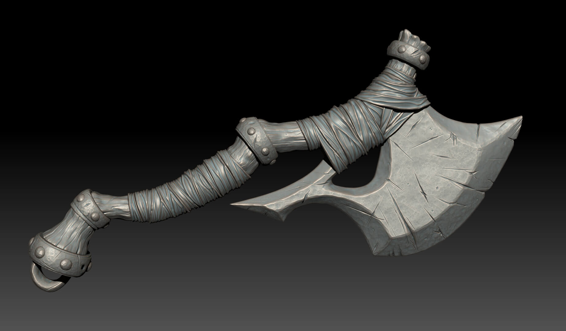 Stylized Axe - 3D Modeling and Texturing