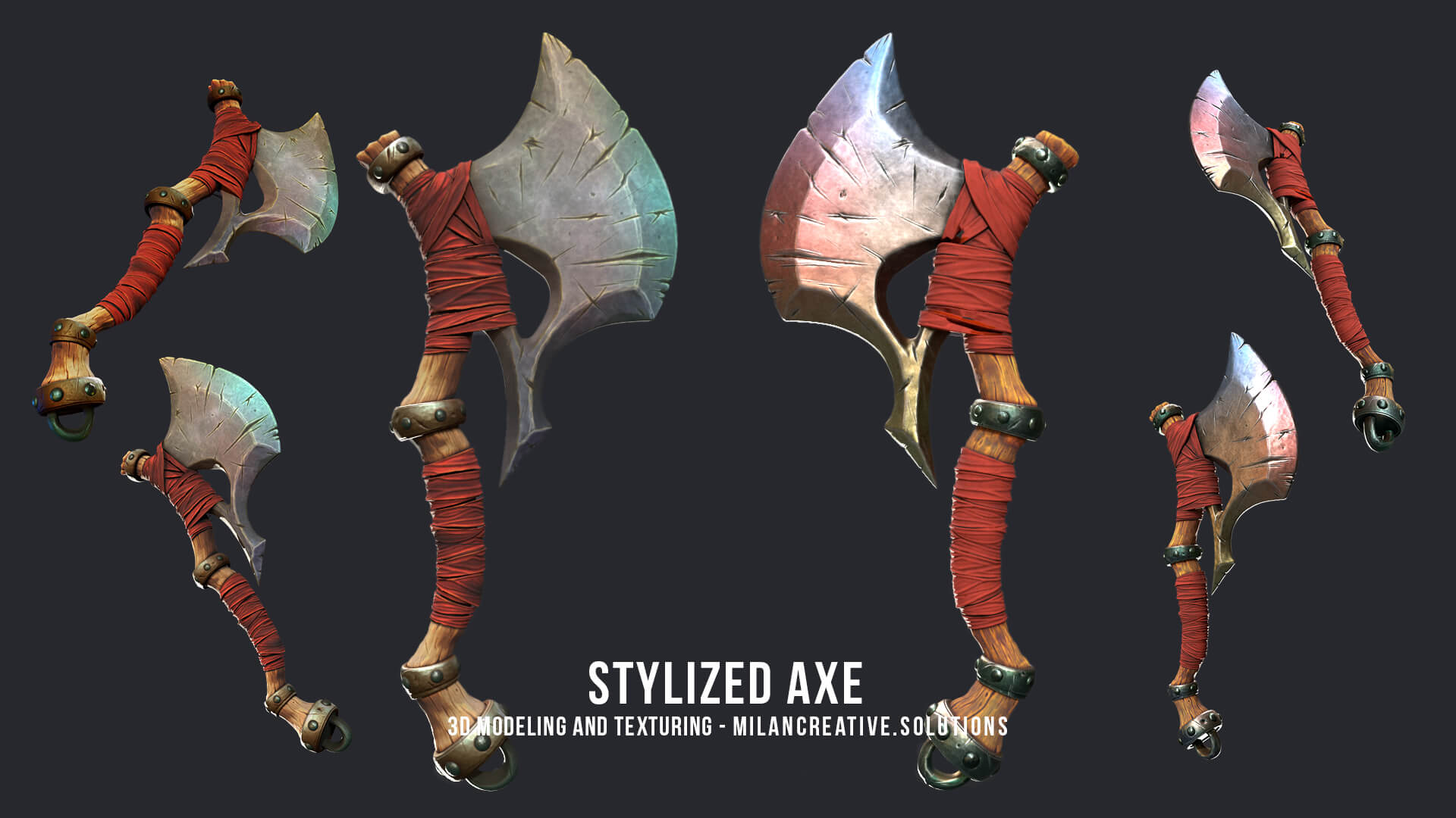 Stylized Axe - 3D Modeling and Texturing