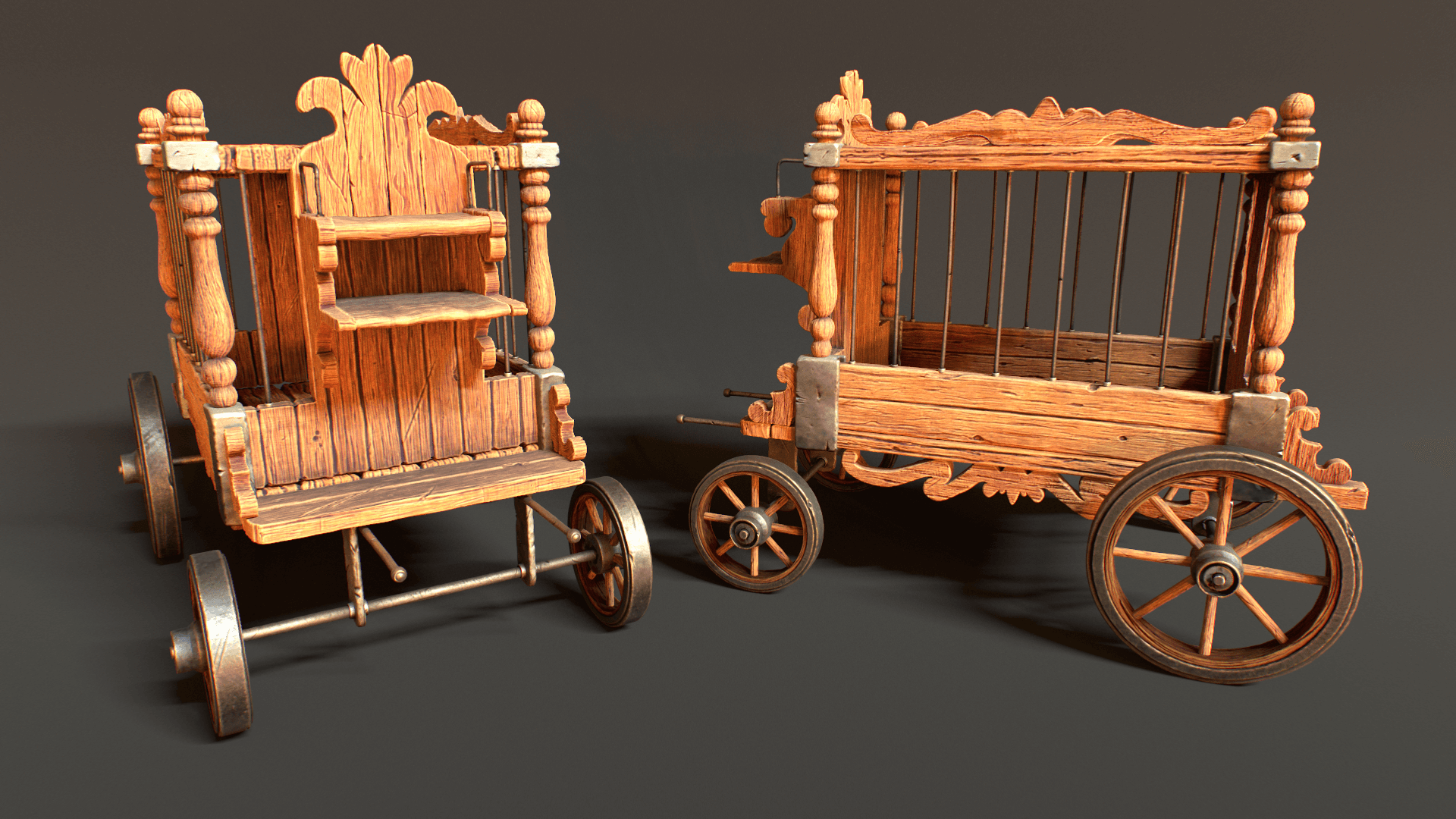 Circus Wagon - 3D Modeling and Texturing