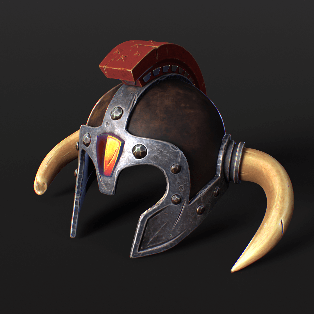 Stylized Helmet - 3D Modeling and Texturing