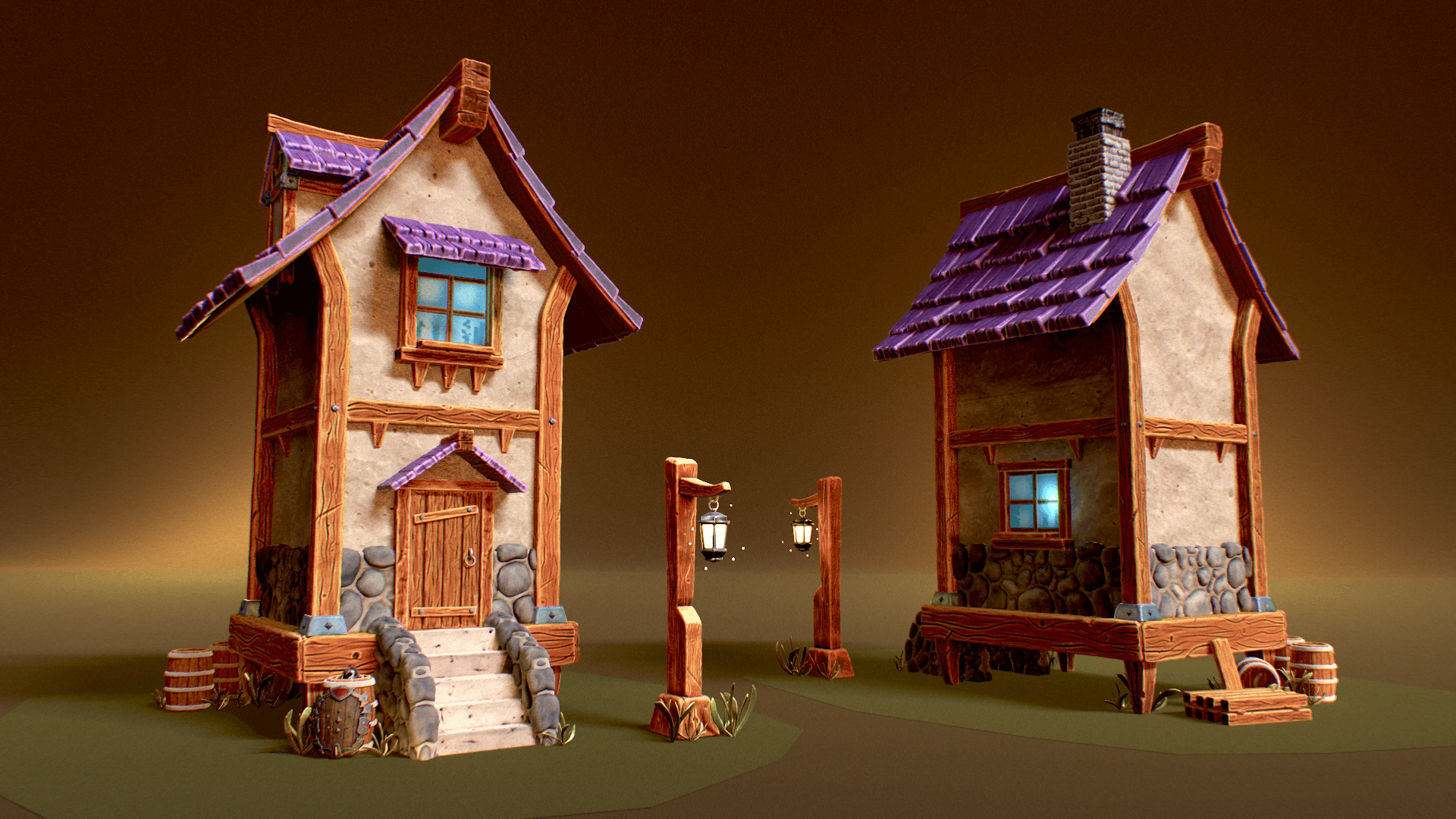 Modular House - 3D Modeling and Texturing