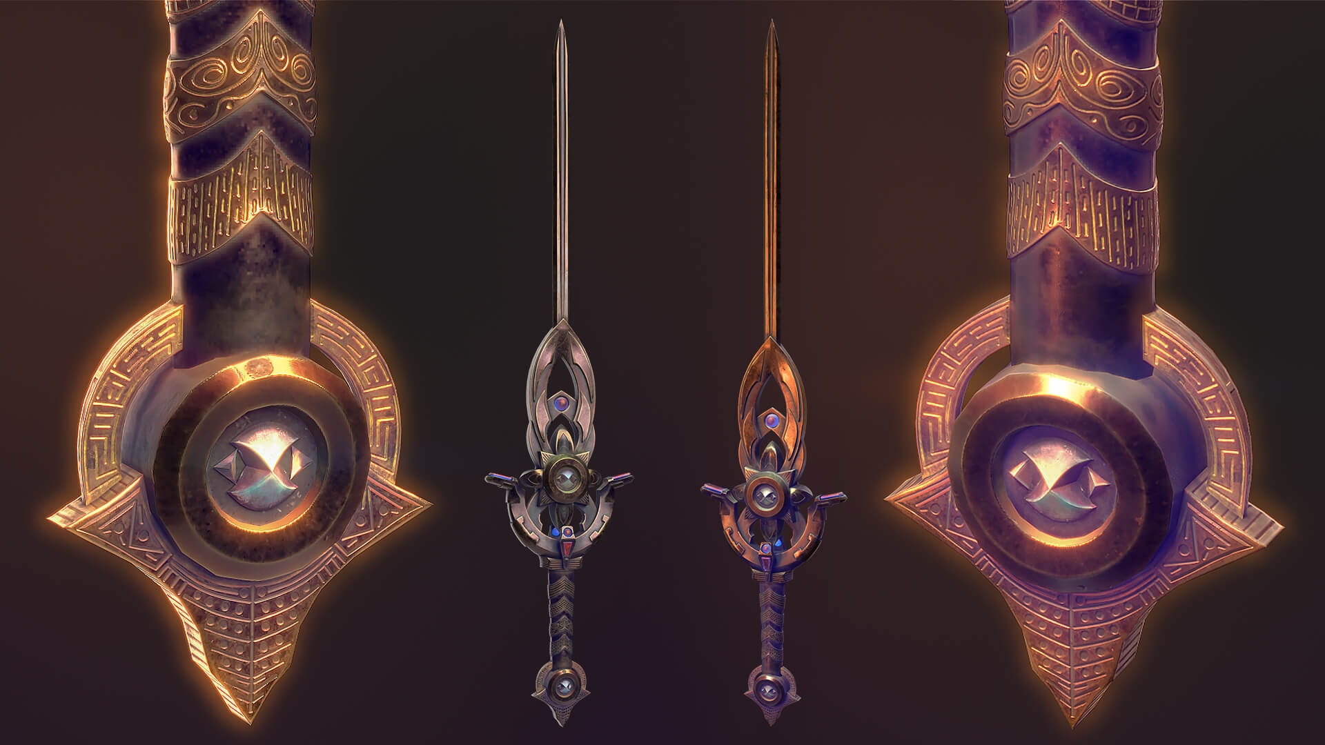 Stylized Sword - 3D Modeling and Texturing